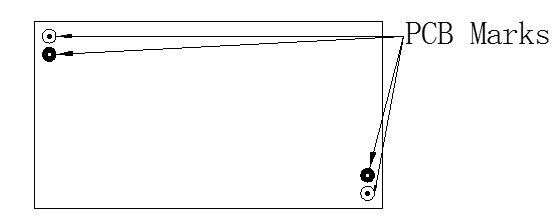 在有貼片的PCB板上，為提高貼片元件的貼裝的準(zhǔn)確性，一般要求在貼片層對角端放置兩個校正標(biāo)記(MarkS)點
