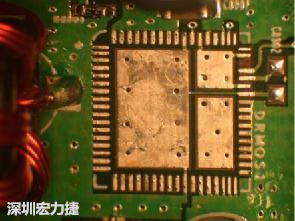 清洗后的PCB焊盤