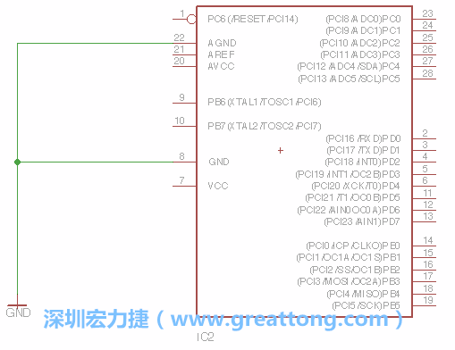 排針的用途是連接微控制器的輸出和輸入，它提供了一個(gè)平臺(tái)給焊線和針腳。