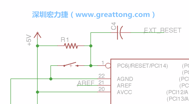 很多PCB設(shè)計(jì)者的設(shè)計(jì)不符合人體工學(xué)，他們使用很小的按鈕、不方便的元件配置和難以解讀的標(biāo)簽，千萬不要變成這樣！這次我們的設(shè)計(jì)有一個(gè)大小合適的重置按鈕（reset button）和可以清楚辨認(rèn)是否已經(jīng)接上電源的LED指示燈。