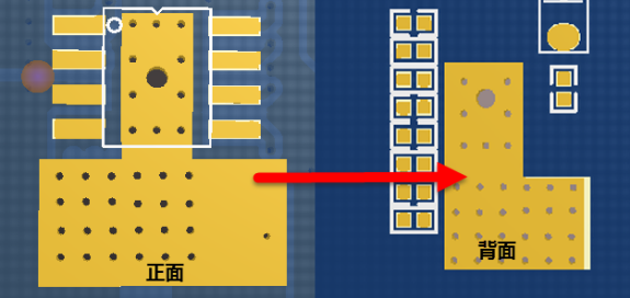 正面背面加開窗漏銅增加散熱面積